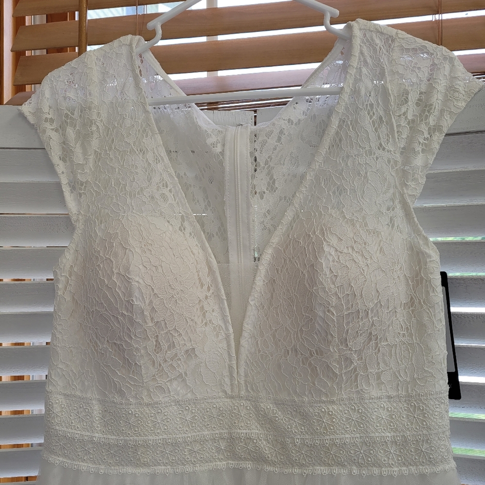 Ever Pretty Elegant Cap Sleeves Casual Applique Wedding Dress Size US 14 - Picture 2 of 10